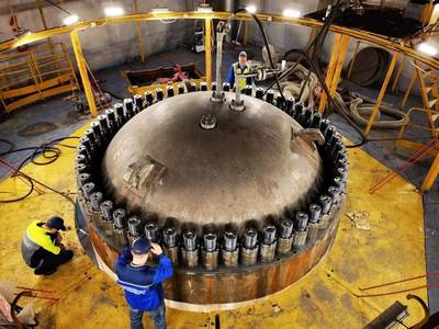 徐大堡核電3號機組反應堆壓力容器水壓試驗一次成功
